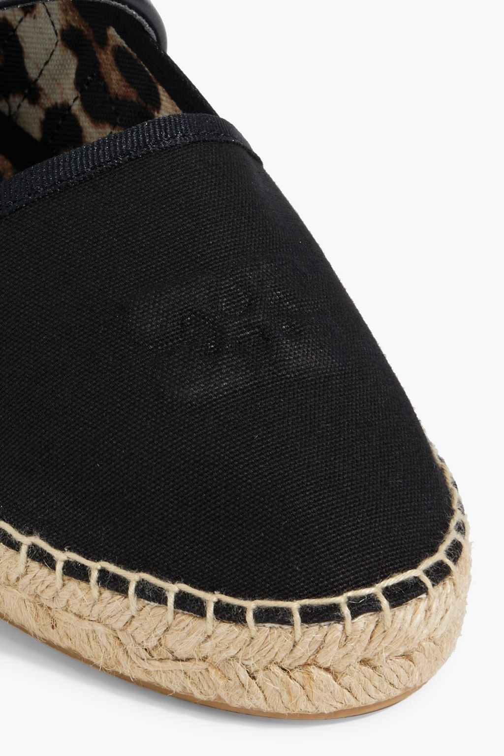 GANNI Buckled canvas espadrilles