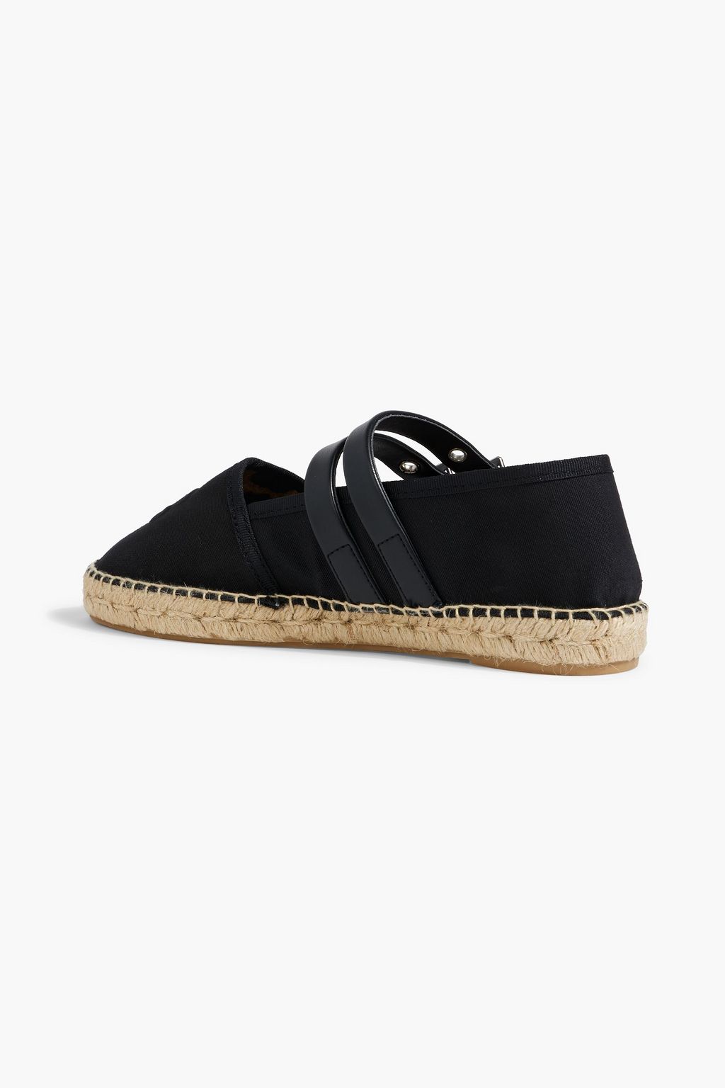 GANNI Buckled canvas espadrilles