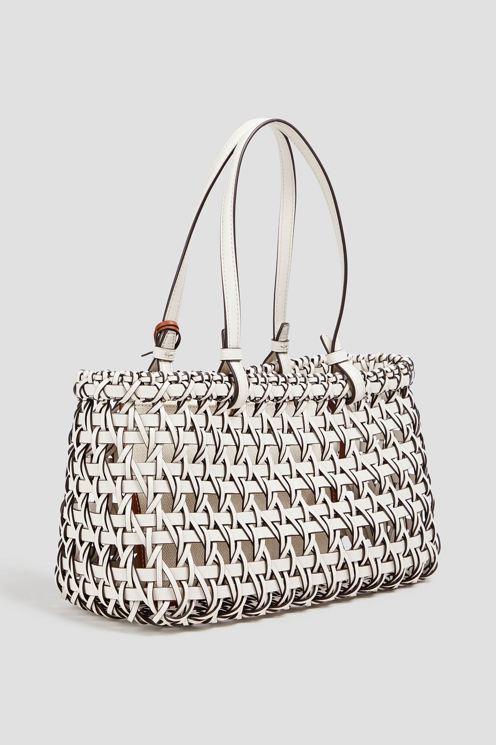 TORY BURCH McGraw woven leather tote