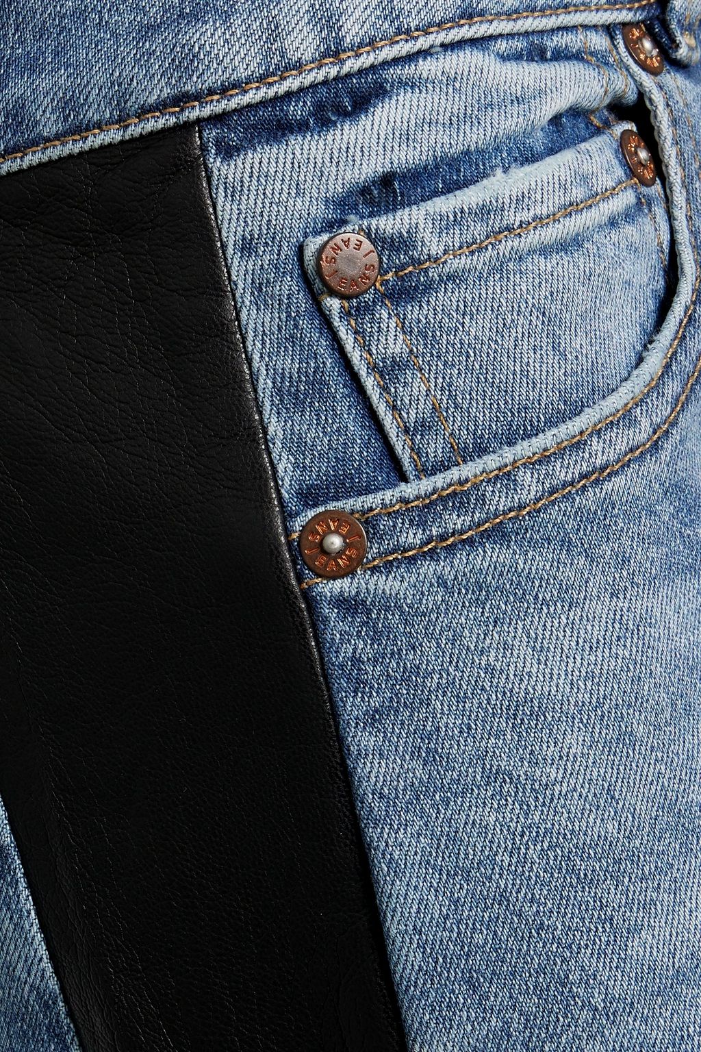 ALICE + OLIVIA JEANS جينز "باركر" بأرجل عريضة وبخصر مرتفع