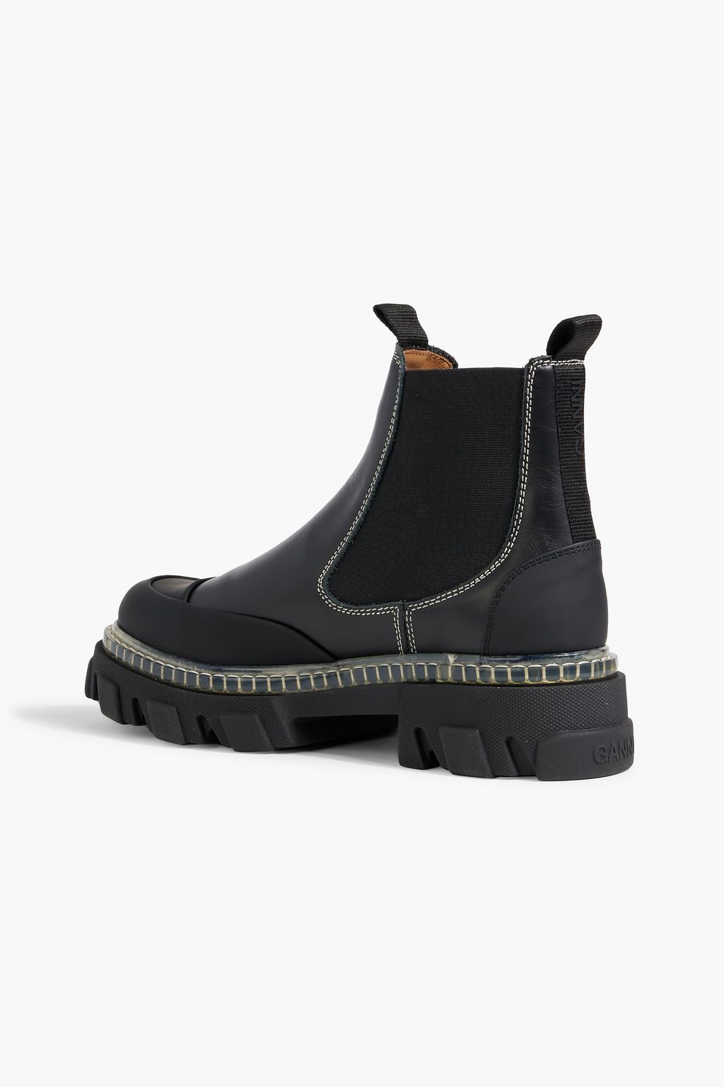GANNI Leather Chelsea boots