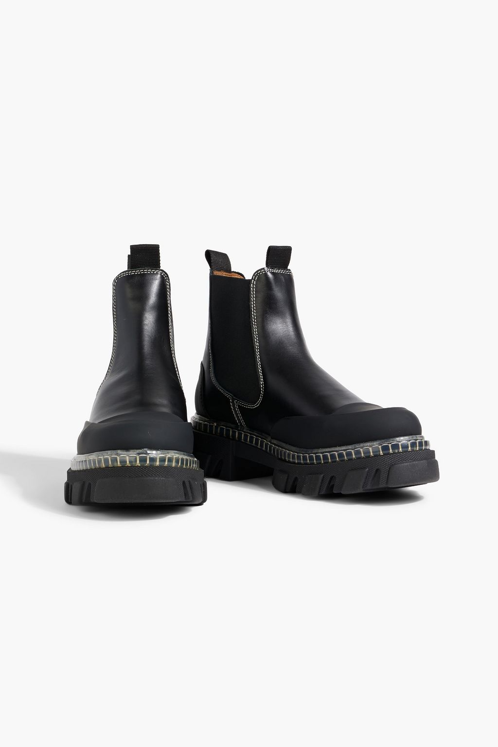 GANNI Leather Chelsea boots