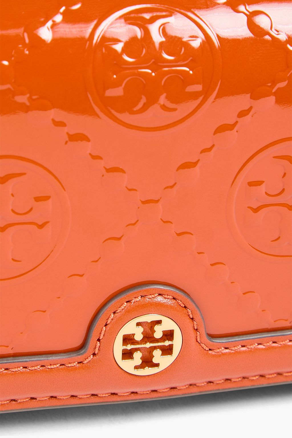 TORY BURCH 페이턴트 가죽 & 스웨이드 지갑