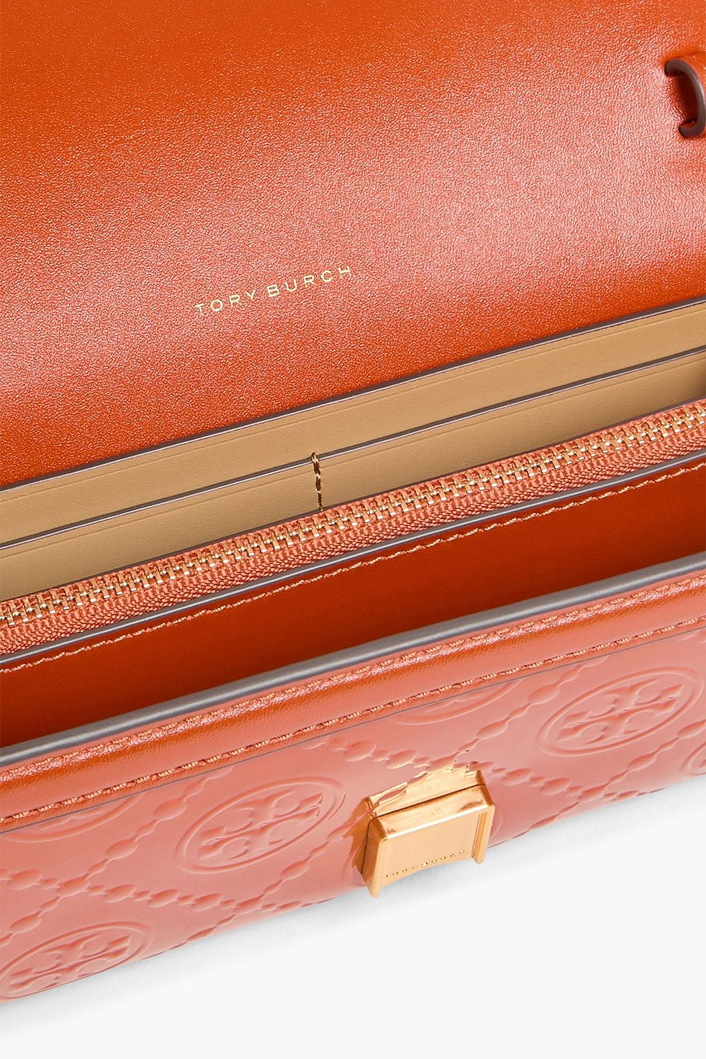 TORY BURCH 페이턴트 가죽 & 스웨이드 지갑