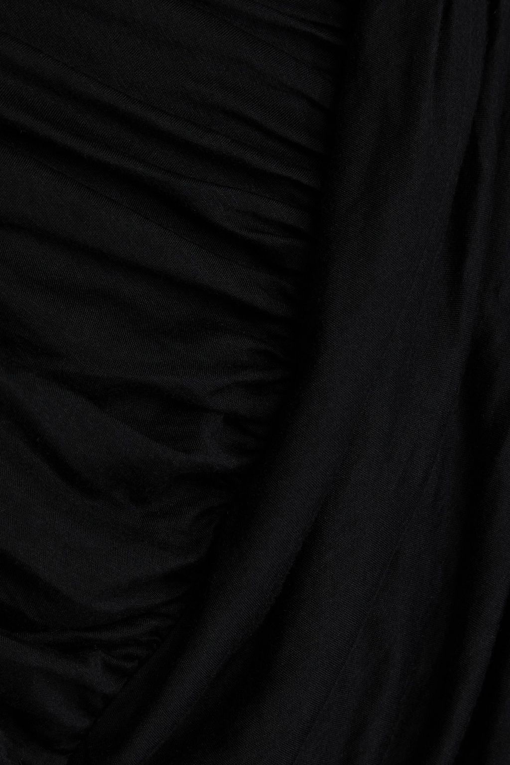 RICK OWENS فستان "ليدو" متوسط الطول بقصّة غير متماثلة بكتف واحد من قطن جيرسي