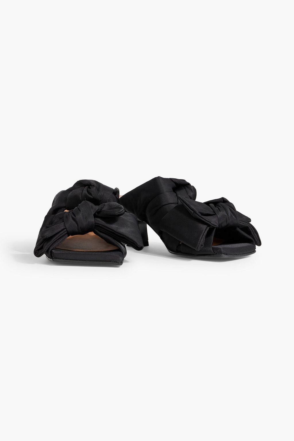 GANNI Bow-detailed shell mules