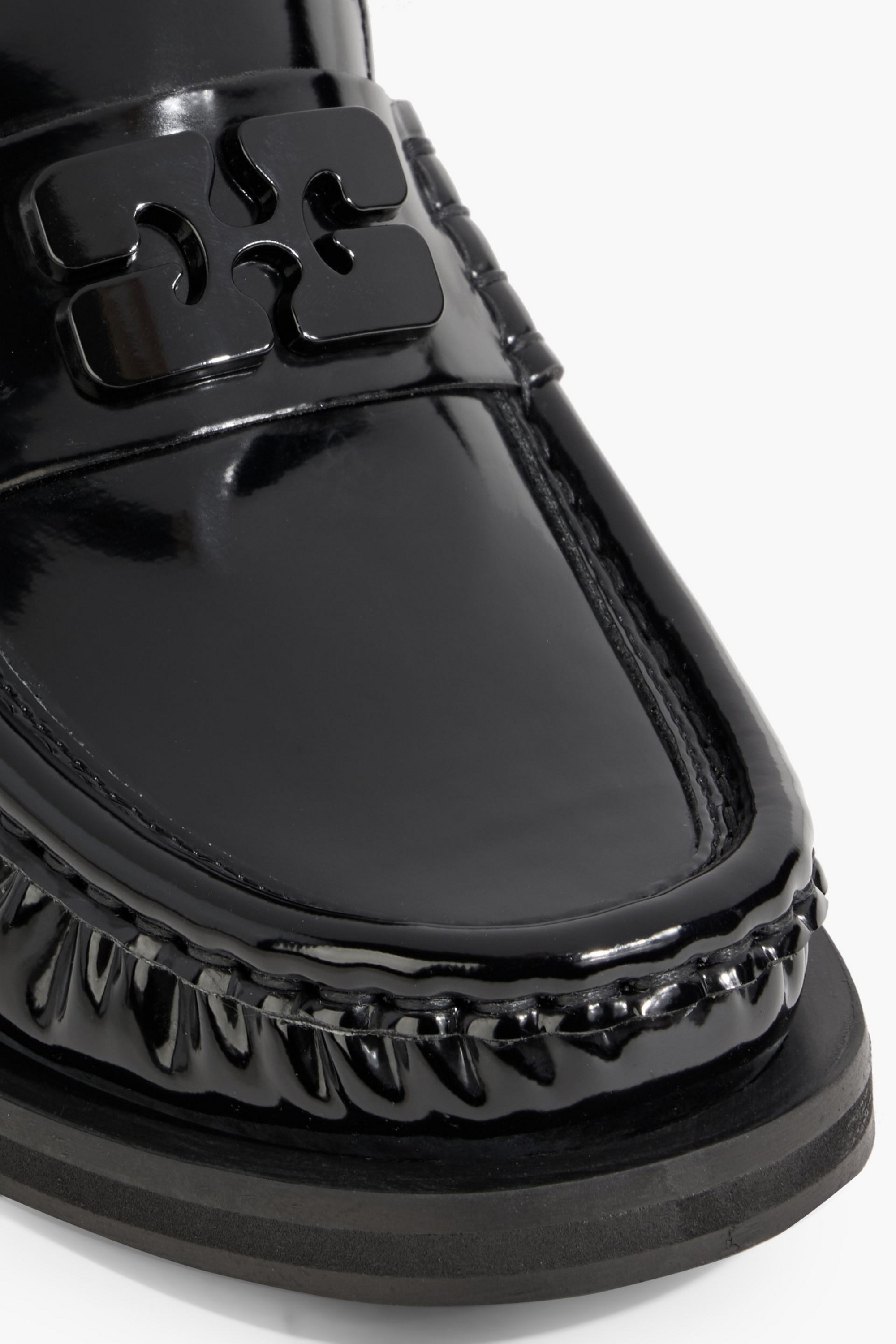 GANNI パテントレザーローファー 38 GANNI - Patent leather-blend loafers | Plush