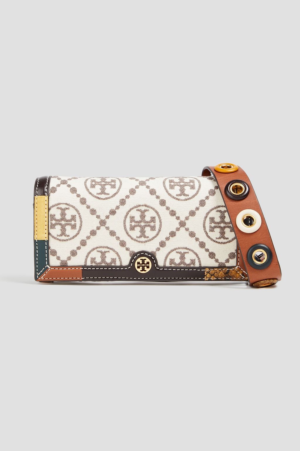 TORY BURCH 가죽 트리밍 자카드 지갑