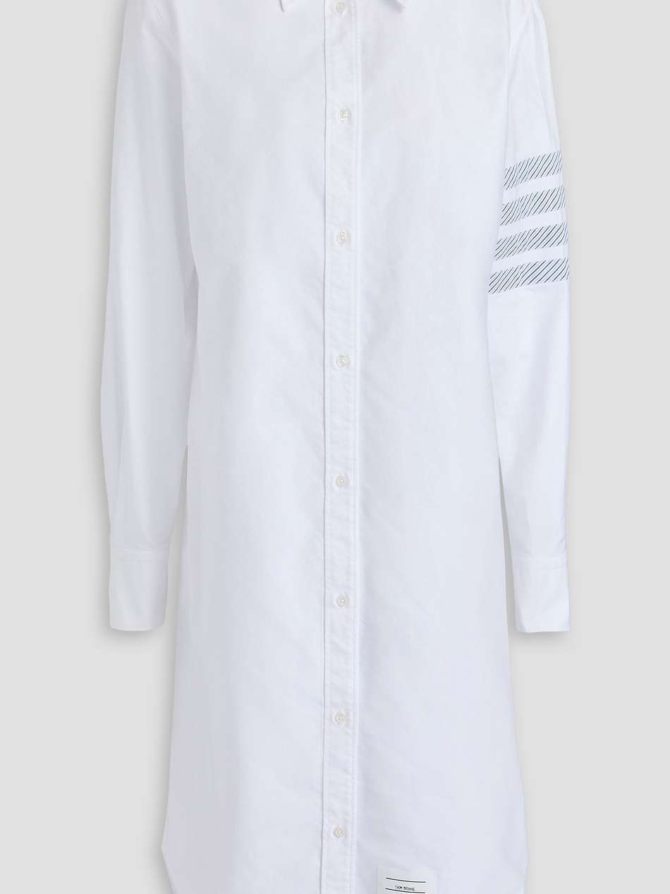striped cotton oxford shirt dress