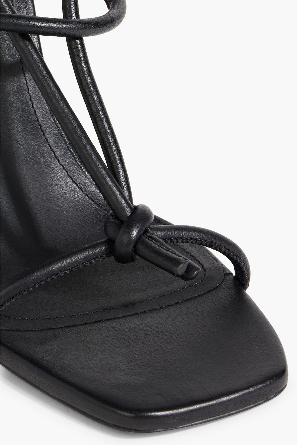 RICK OWENS Cantilever knotted leather wedge sandals