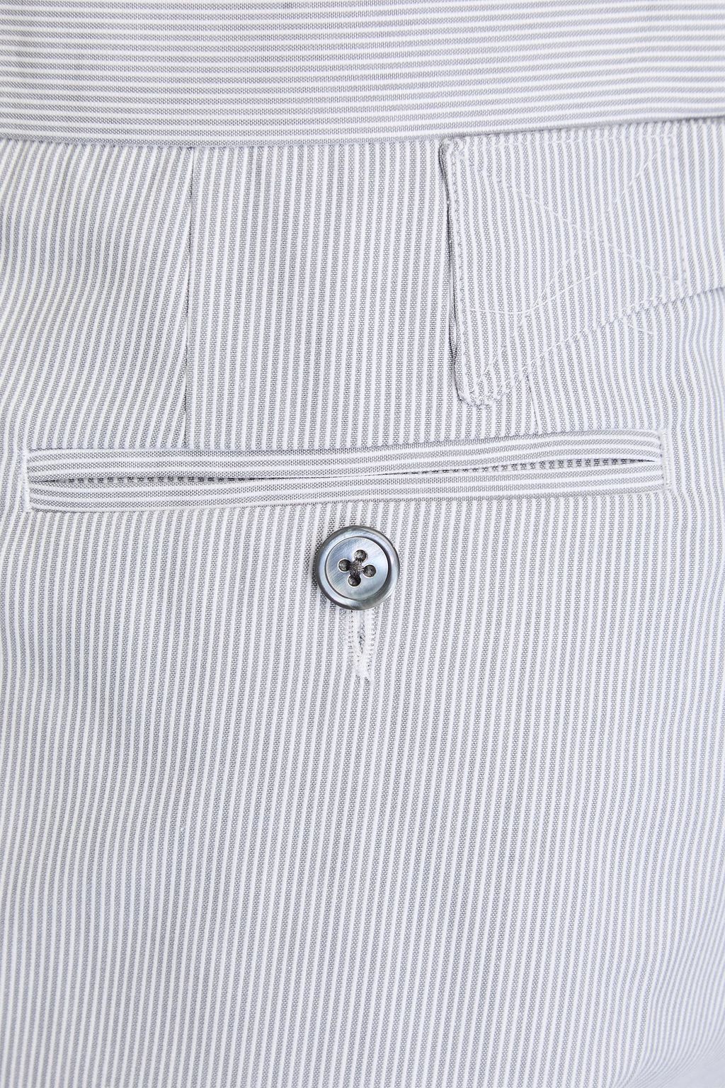 THOM BROWNE شورت مصنوع من القطن بتصميم مخطط