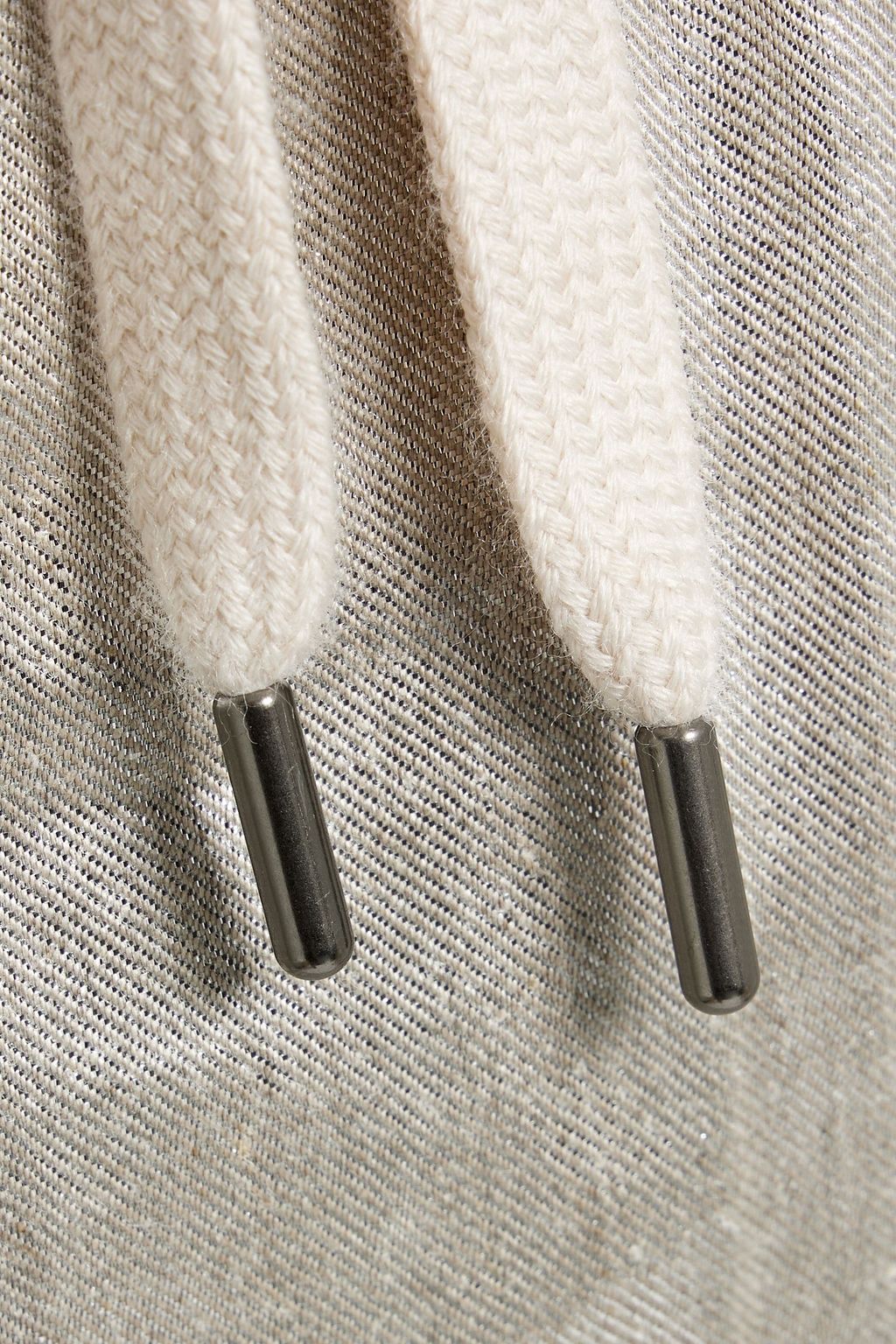 BRUNELLO CUCINELLI Metallic linen-blend twill midi skirt