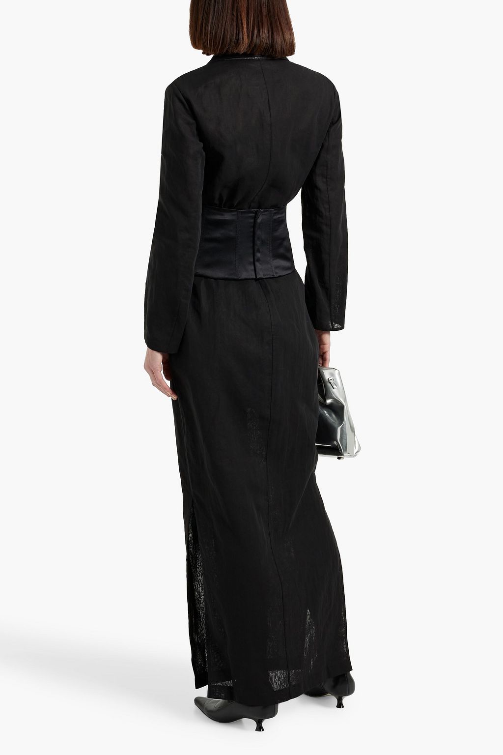 BRUNELLO CUCINELLI Bead-embellished cotton-organdie maxi wrap dress