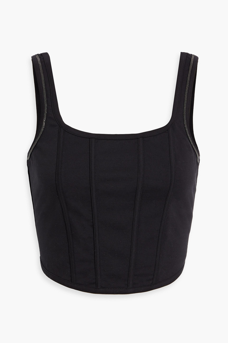 Brunello Cucinelli Cropped Tank Top In Black
