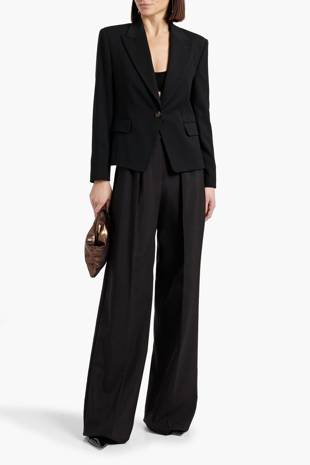 BRUNELLO CUCINELLI Bead-embellished twill blazer