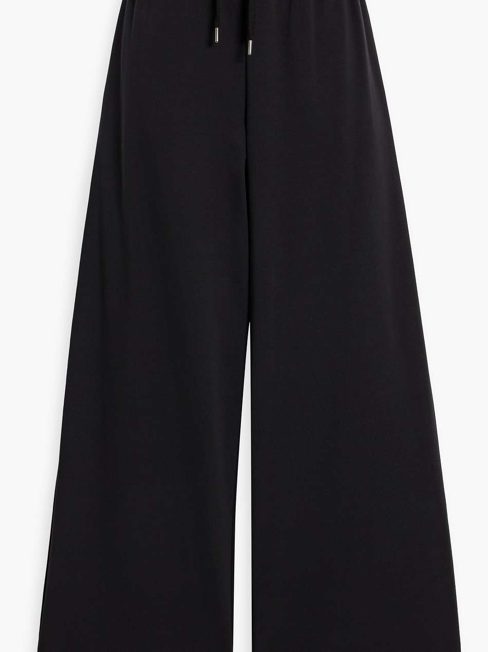 bead-embellished french cotton-blend track pants