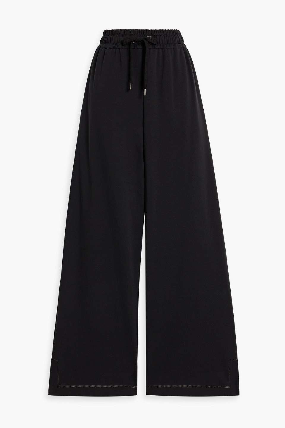 Bead-embellished French cotton-blend track pants