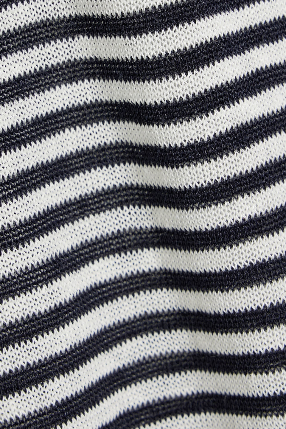 Brunello Cucinelli Striped Linen-blend Top In White