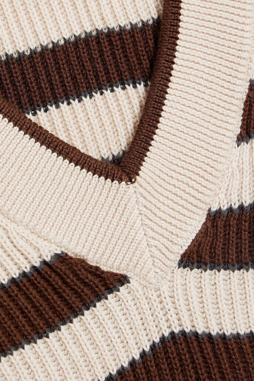 BRUNELLO CUCINELLI Bead-embellished striped cotton vest