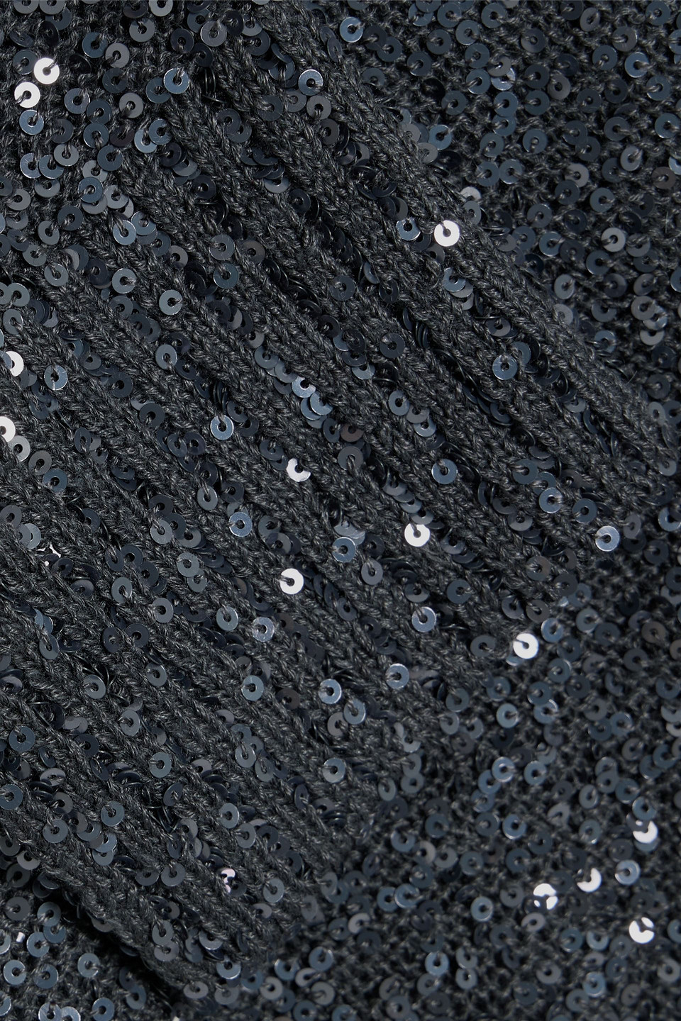 BRUNELLO CUCINELLI SEQUINED LINEN, CASHMERE AND SILK-BLEND SWEATER