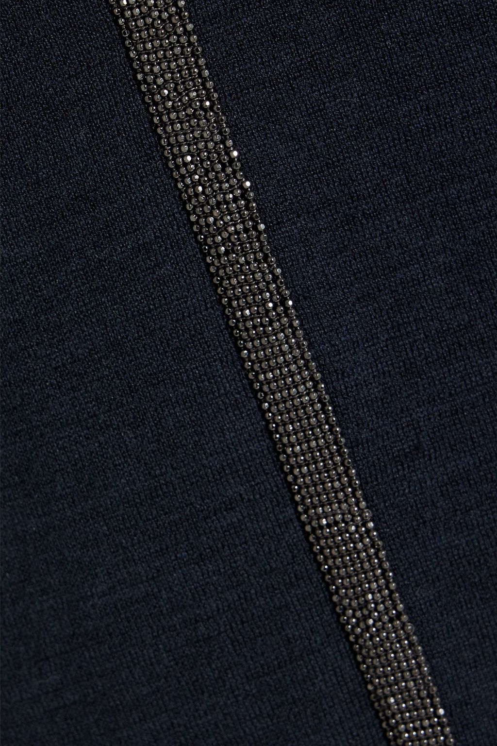 BRUNELLO CUCINELLI Bead-embellished cotton-blend jersey track pants