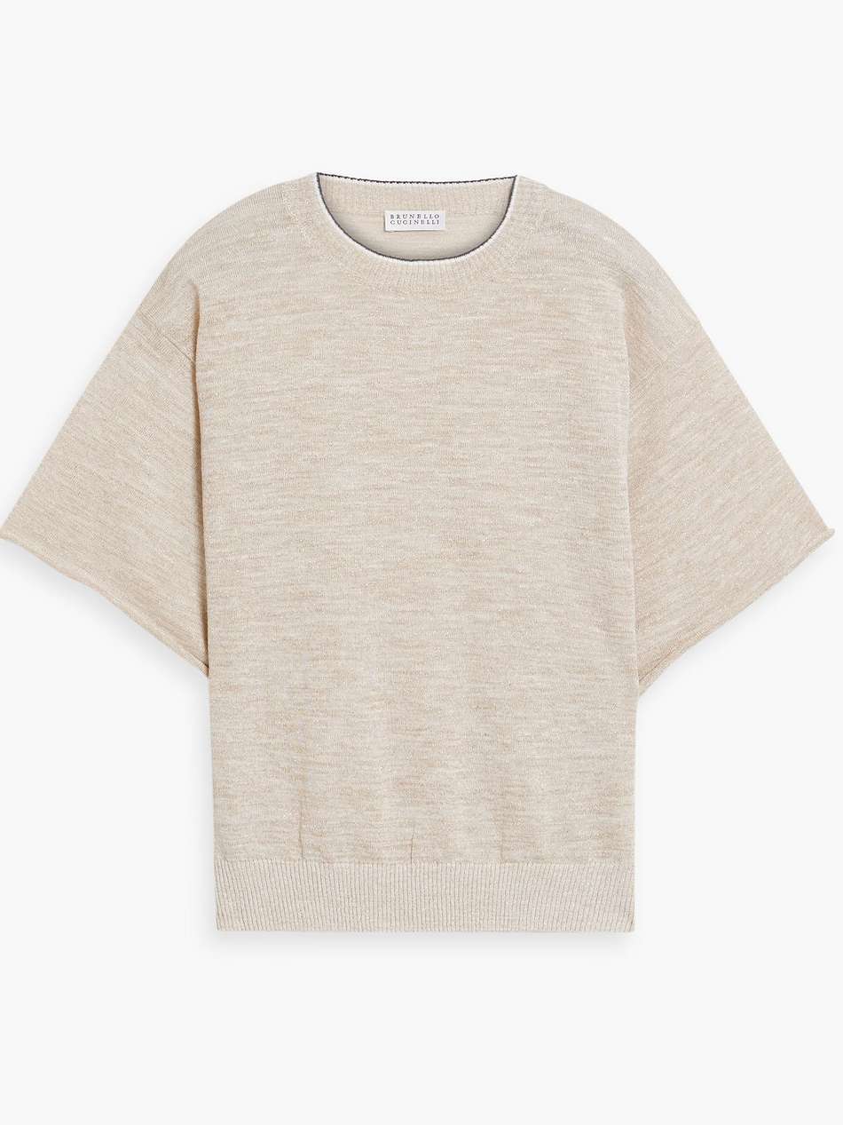 metallic knitted top