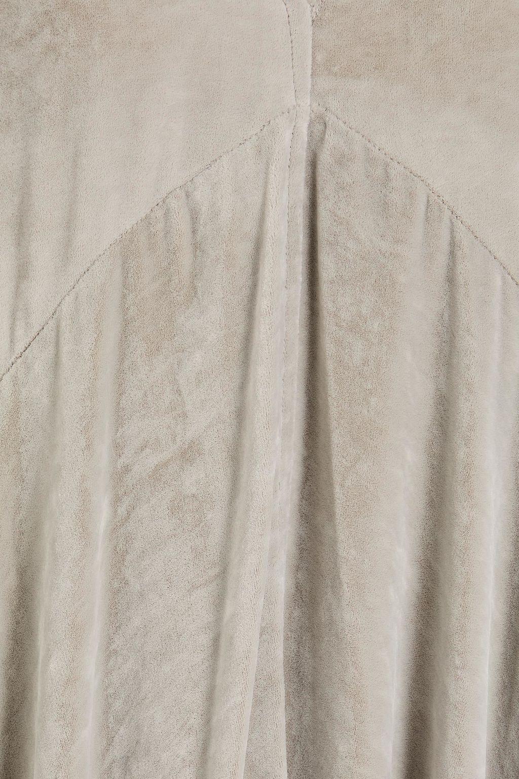 RICK OWENS فستان سهرة "تومي كيت" من المخمل بتأثير مزموم