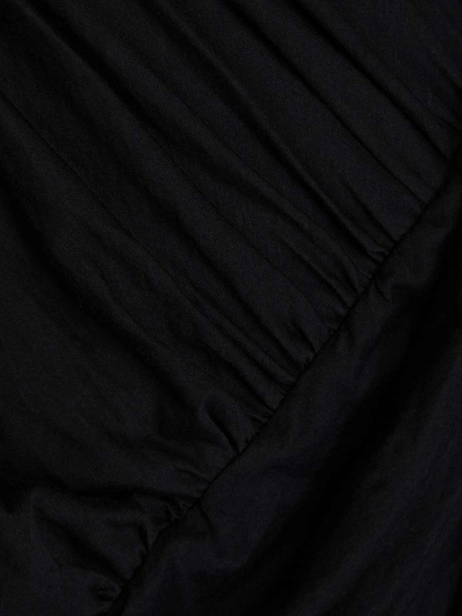 lido one-shoulder draped cotton-jersey gown