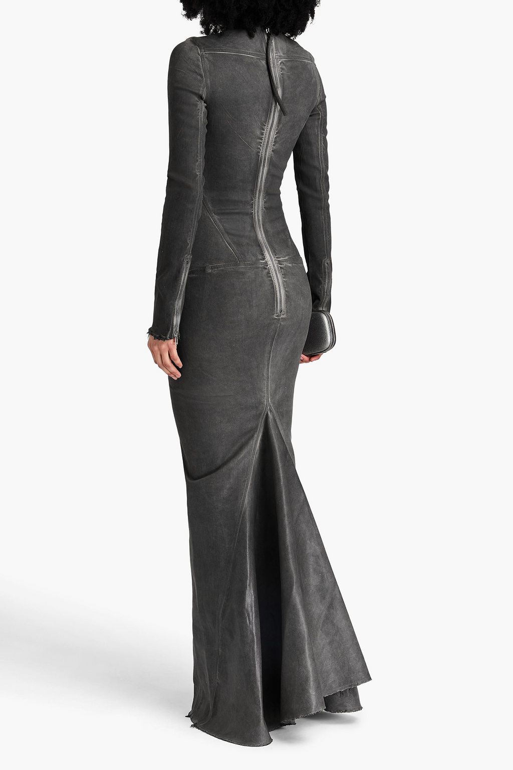 RICK OWENS Edfu waxed denim gown
