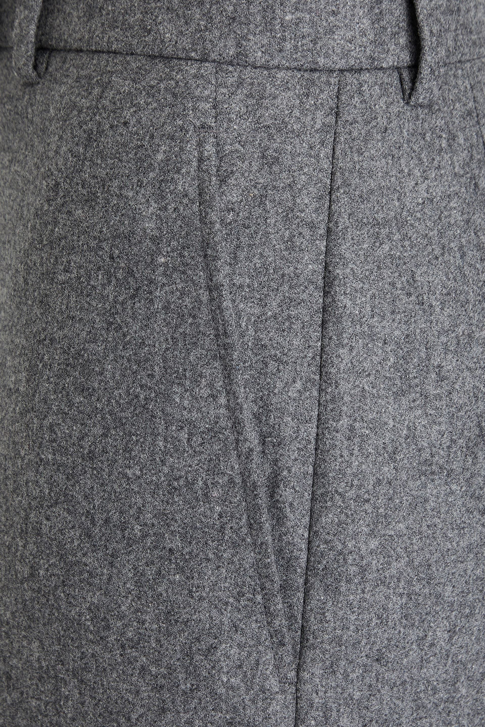 Thom Browne Cropped Wool And Cashmere-blend Flannel Straight-leg Pants In Dark Gray