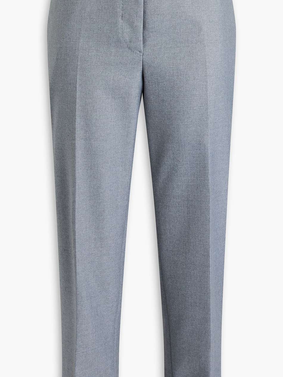 cropped twill tapered pants