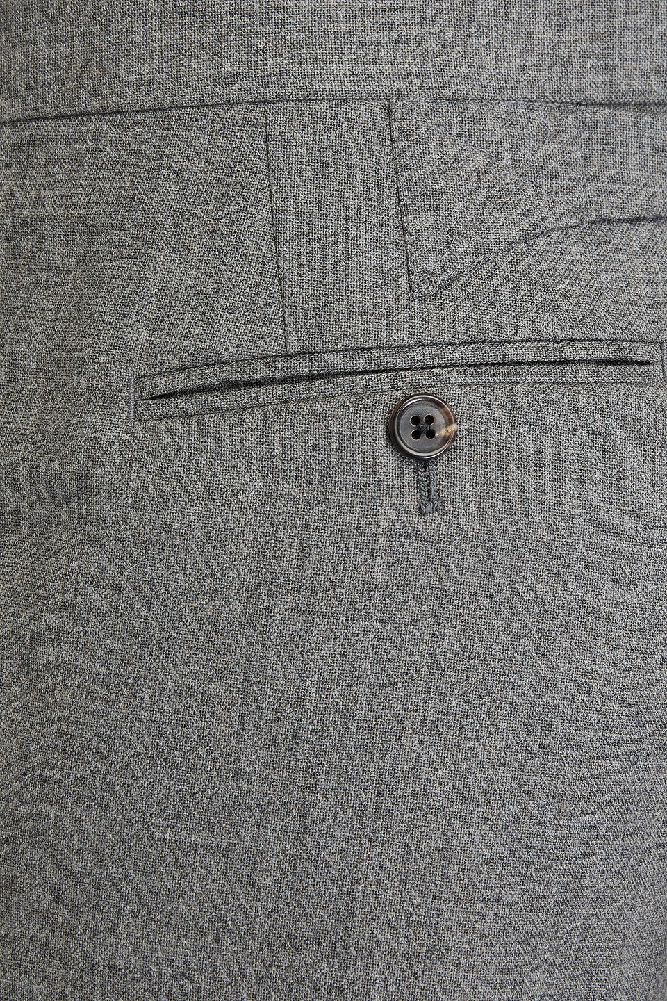 Thom Browne Cropped Wool Tapered Pants In Gray