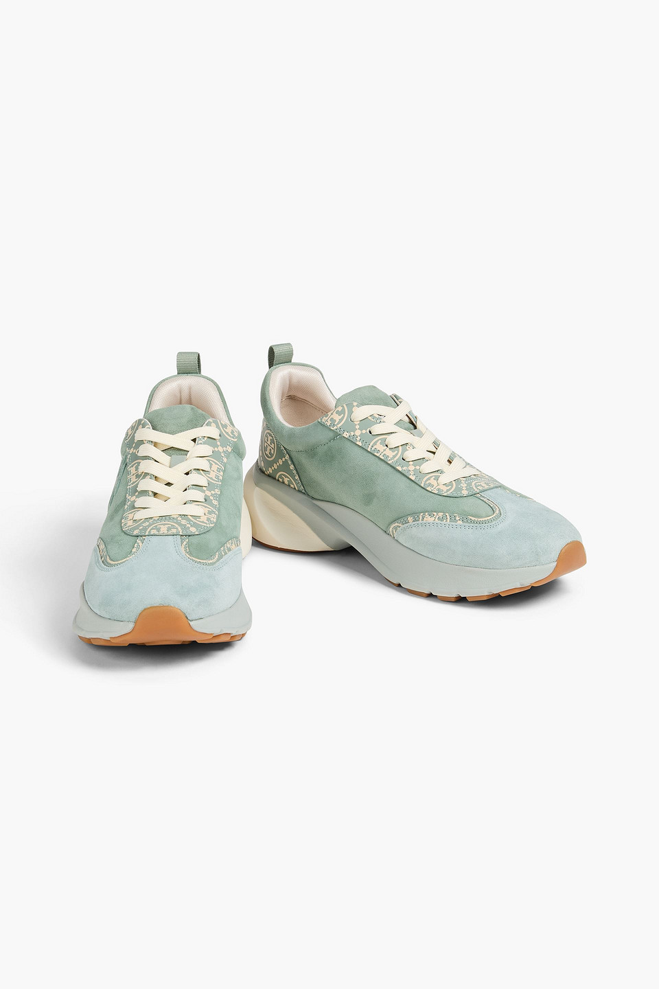  Tory Burch - Good Luck Suede Sneakers - Green - Us 5.5 