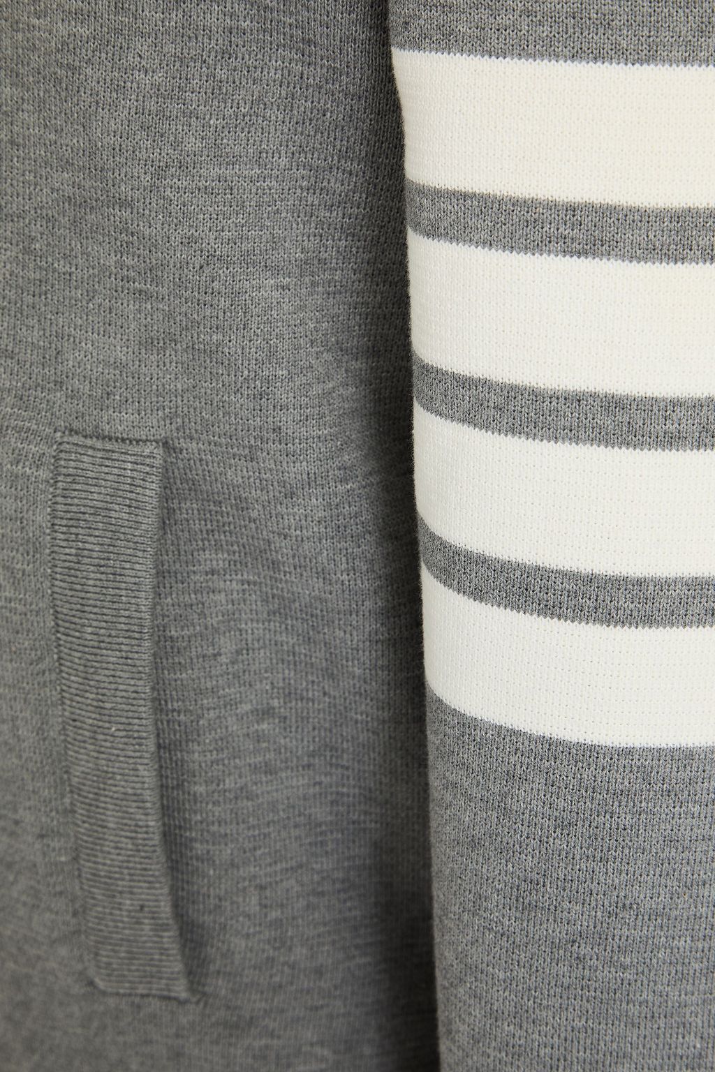 THOM BROWNE Striped cotton cardigan