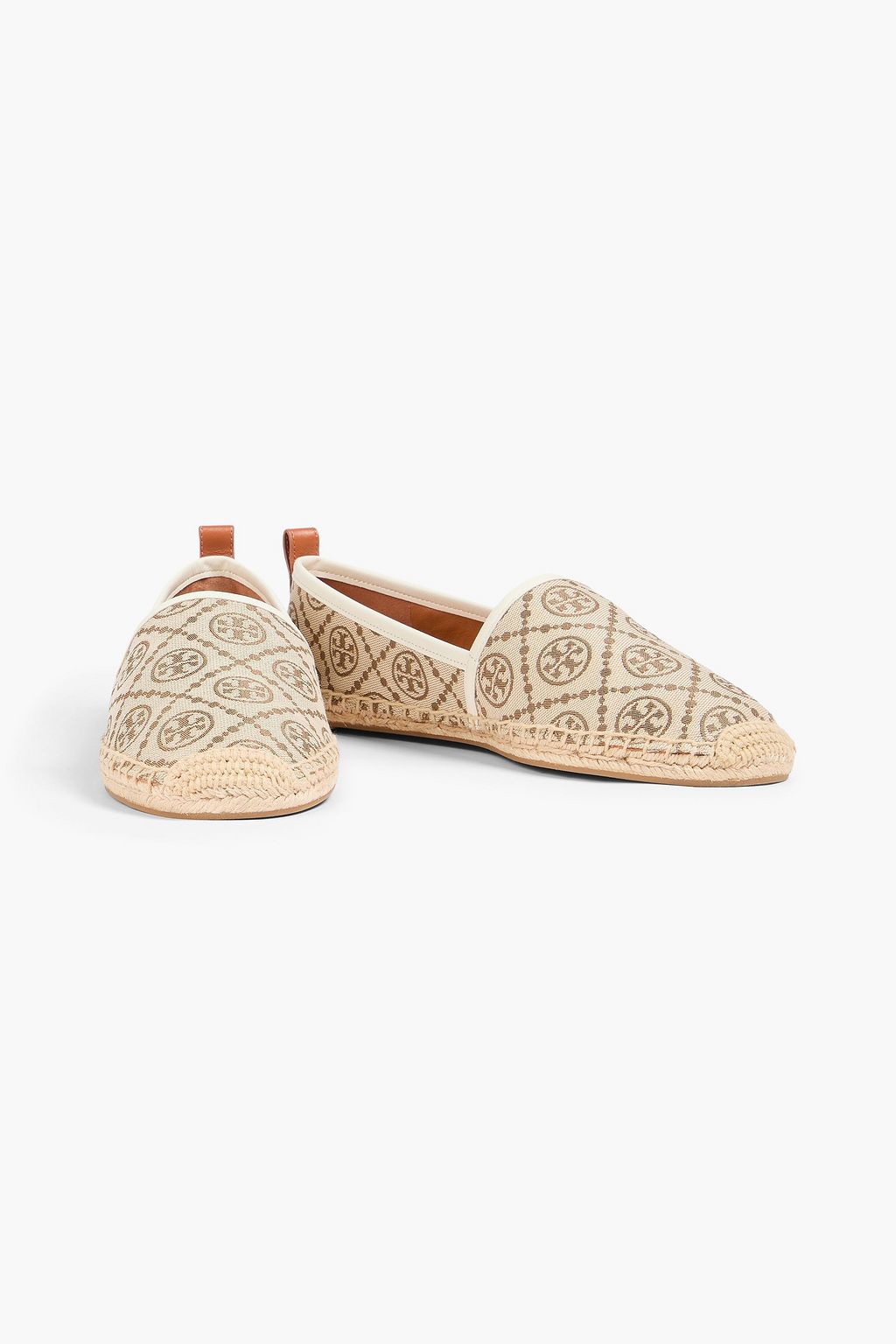 TORY BURCH 로고 프린트 자카드 에스파드류
