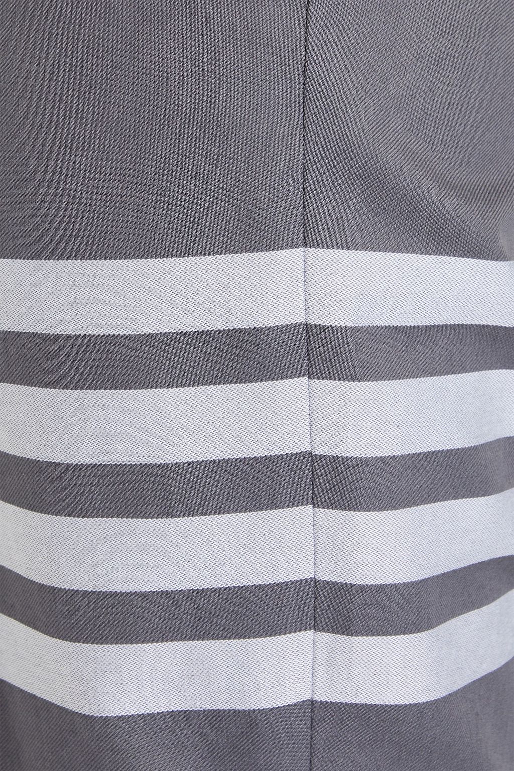 THOM BROWNE Striped cotton-twill shorts