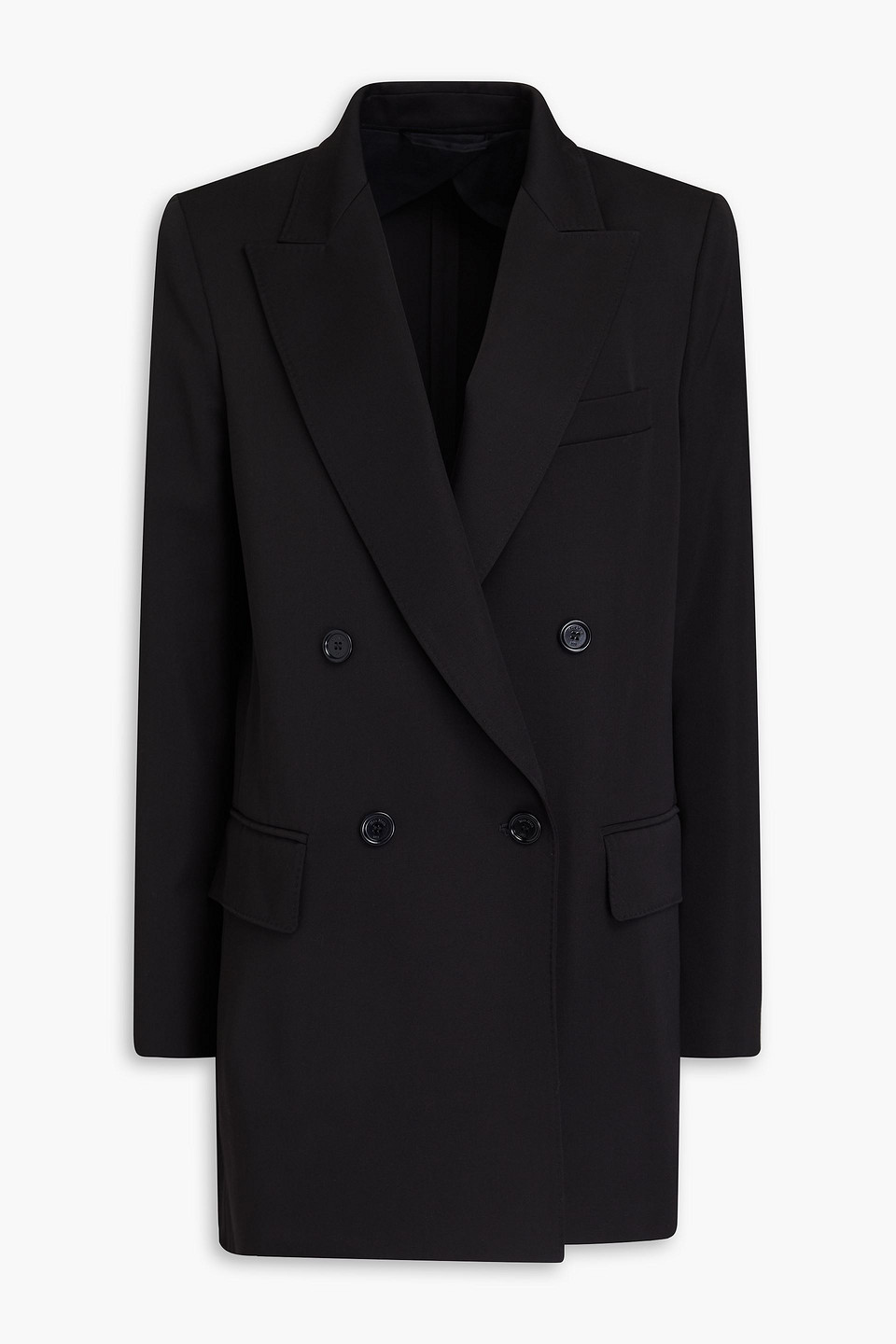 Max Mara Levico Blazer Aus Twill Aus Einer Woll-mohairmischung In Schwarz