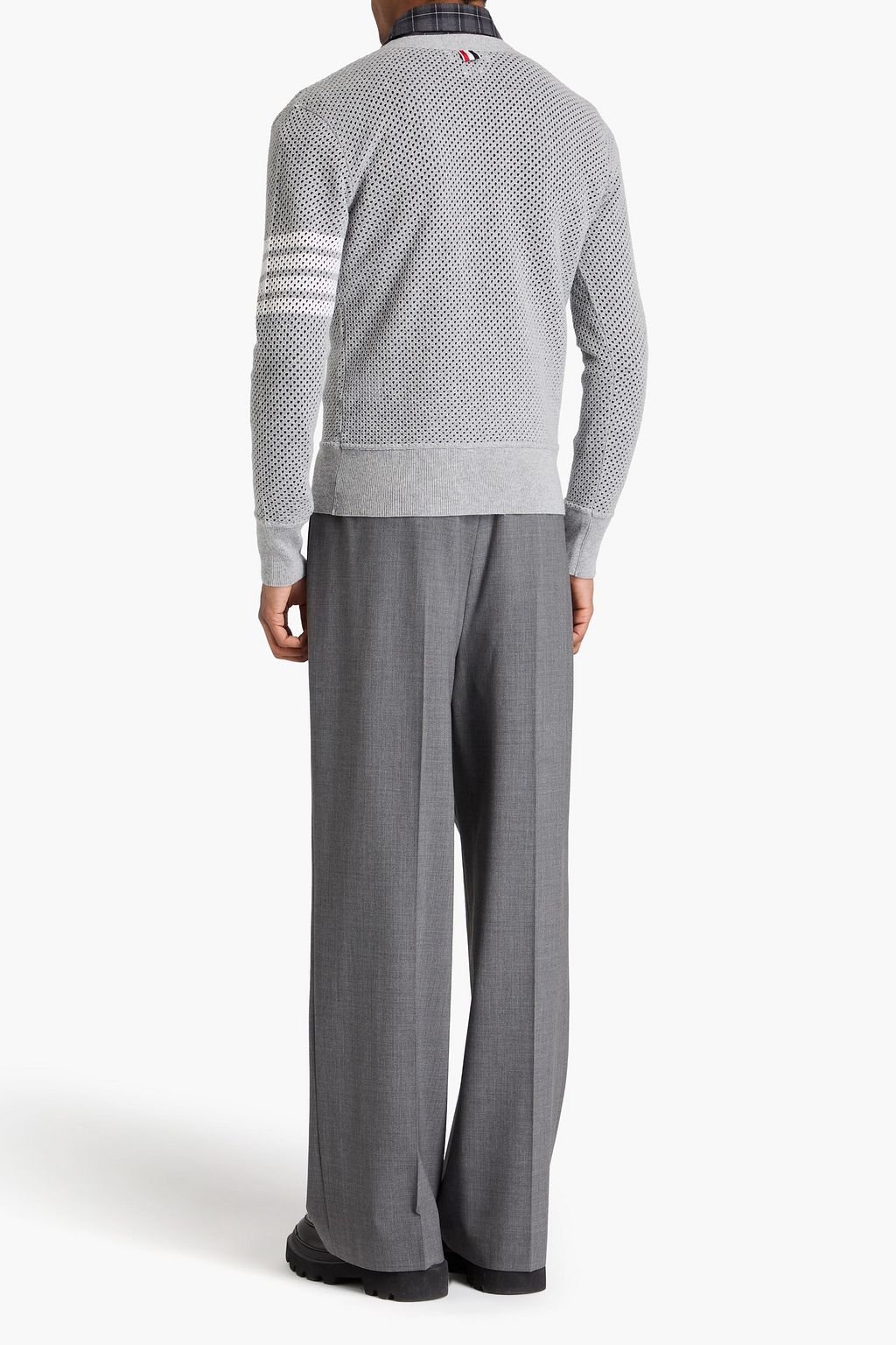 THOM BROWNE Open-knit cashmere-blend cardigan
