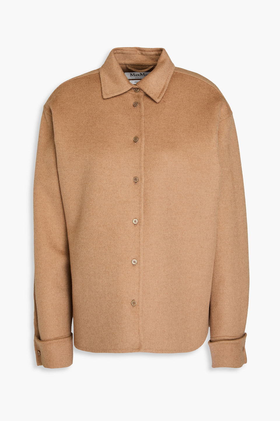 Max Mara Popoli Hemd Aus Wollfilz In Camelfarben