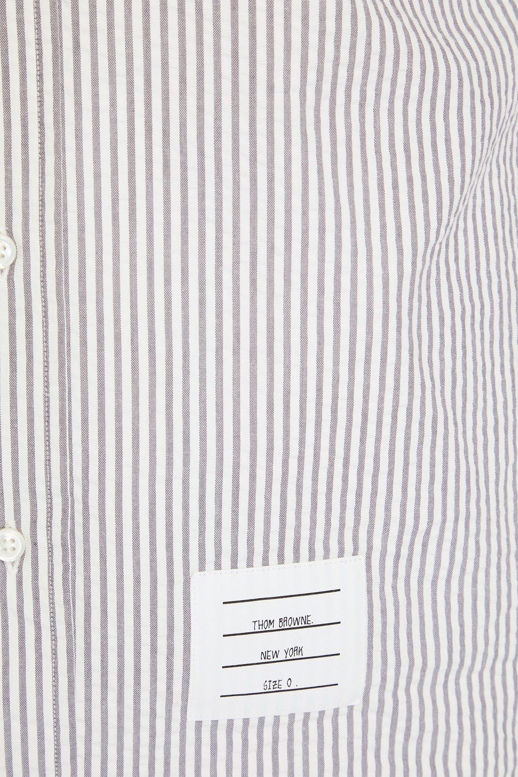 THOM BROWNE Gestreiftes Hemd aus Baumwoll-Seersucker