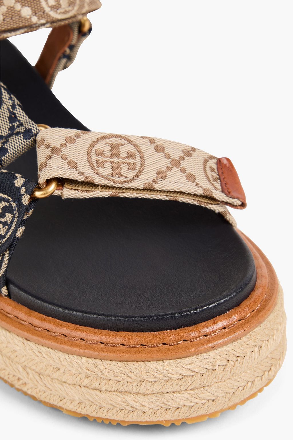 TORY BURCH T Monogram jacquard espadrille sandals
