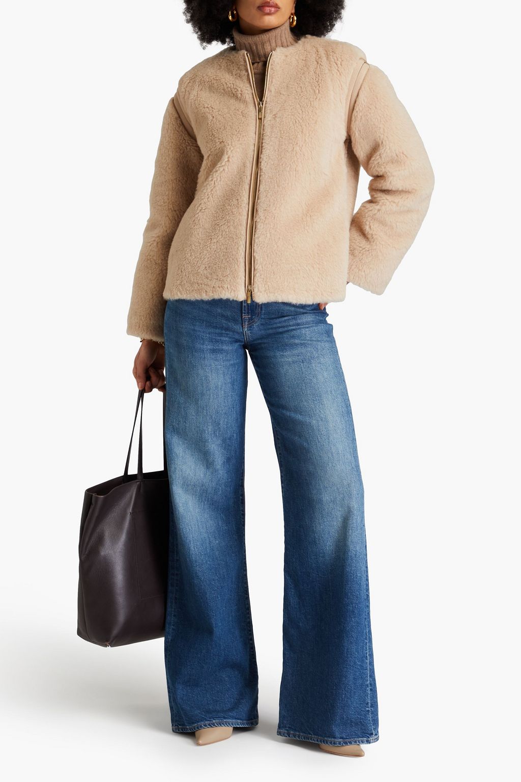 MAX MARA 알파카 울 실크 혼방 재킷