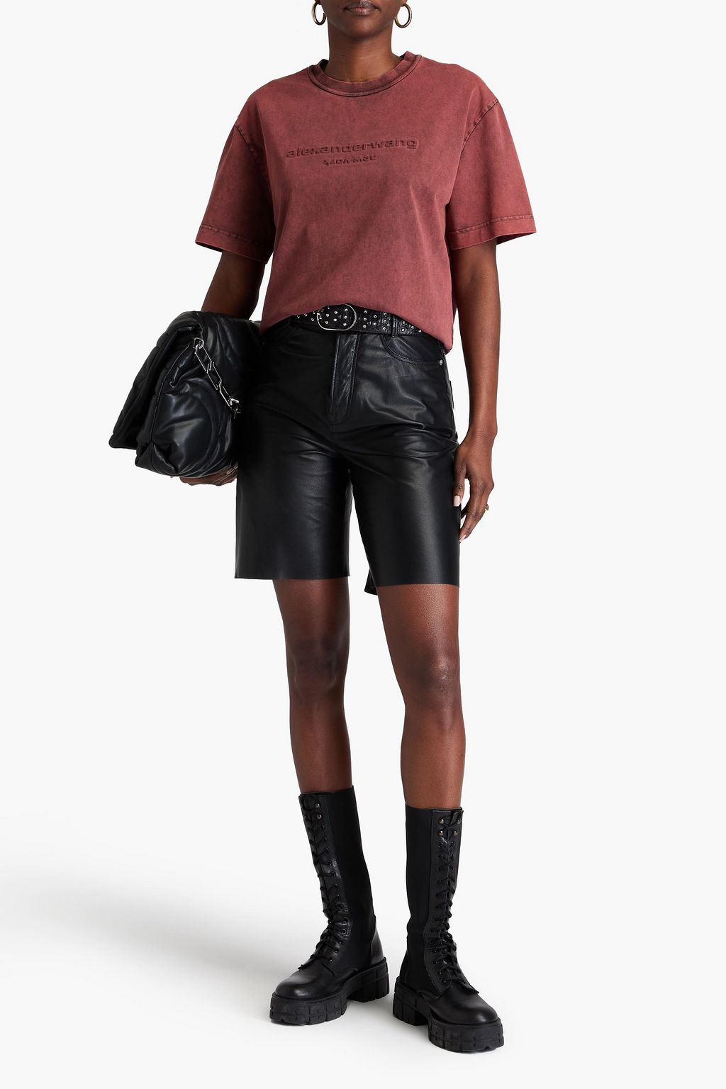 ALEXANDER WANG تي شيرت من قطن جيرسي بتصميم منقوش