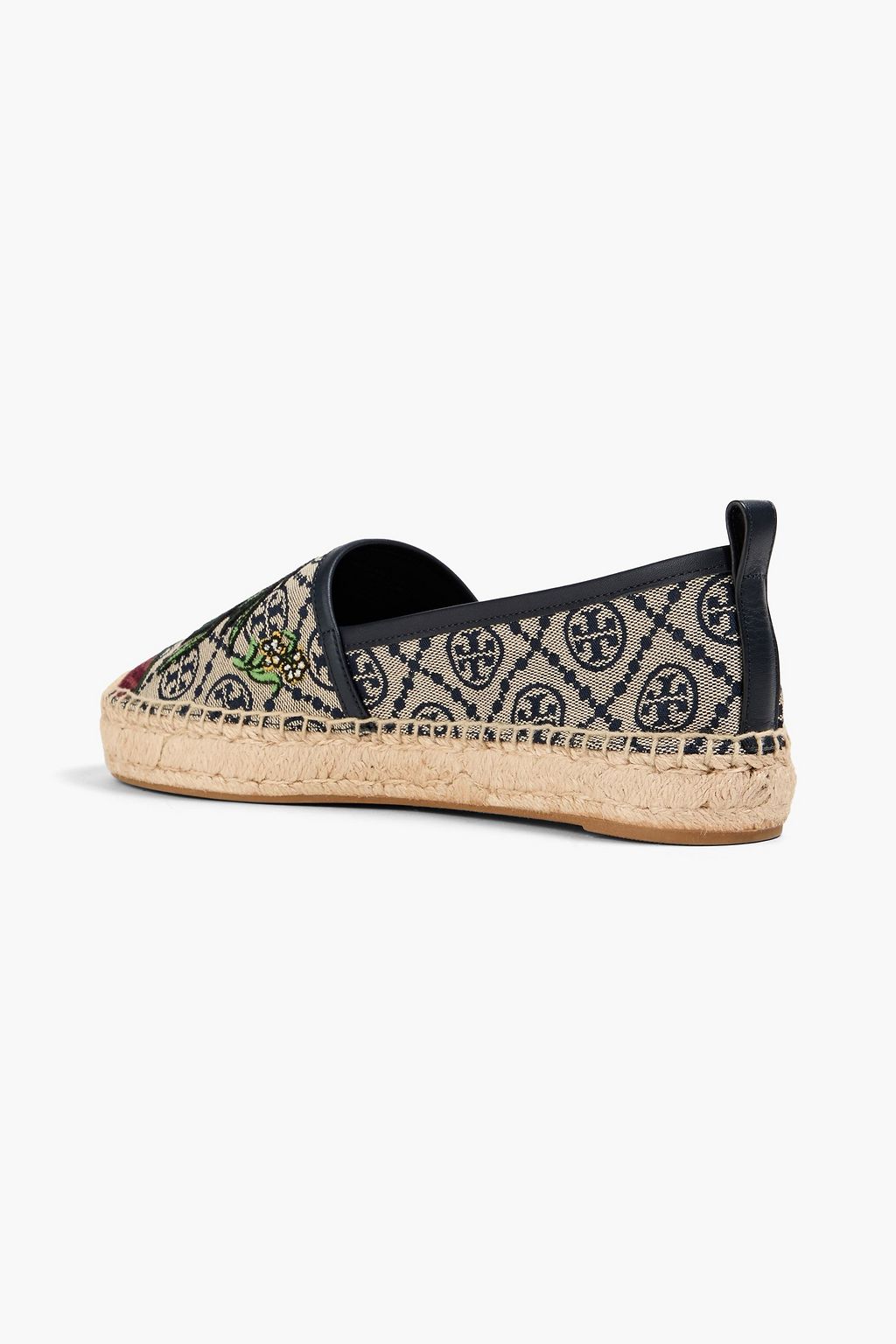 TORY BURCH حذاء إسبادريل من الجاكار المطرّز