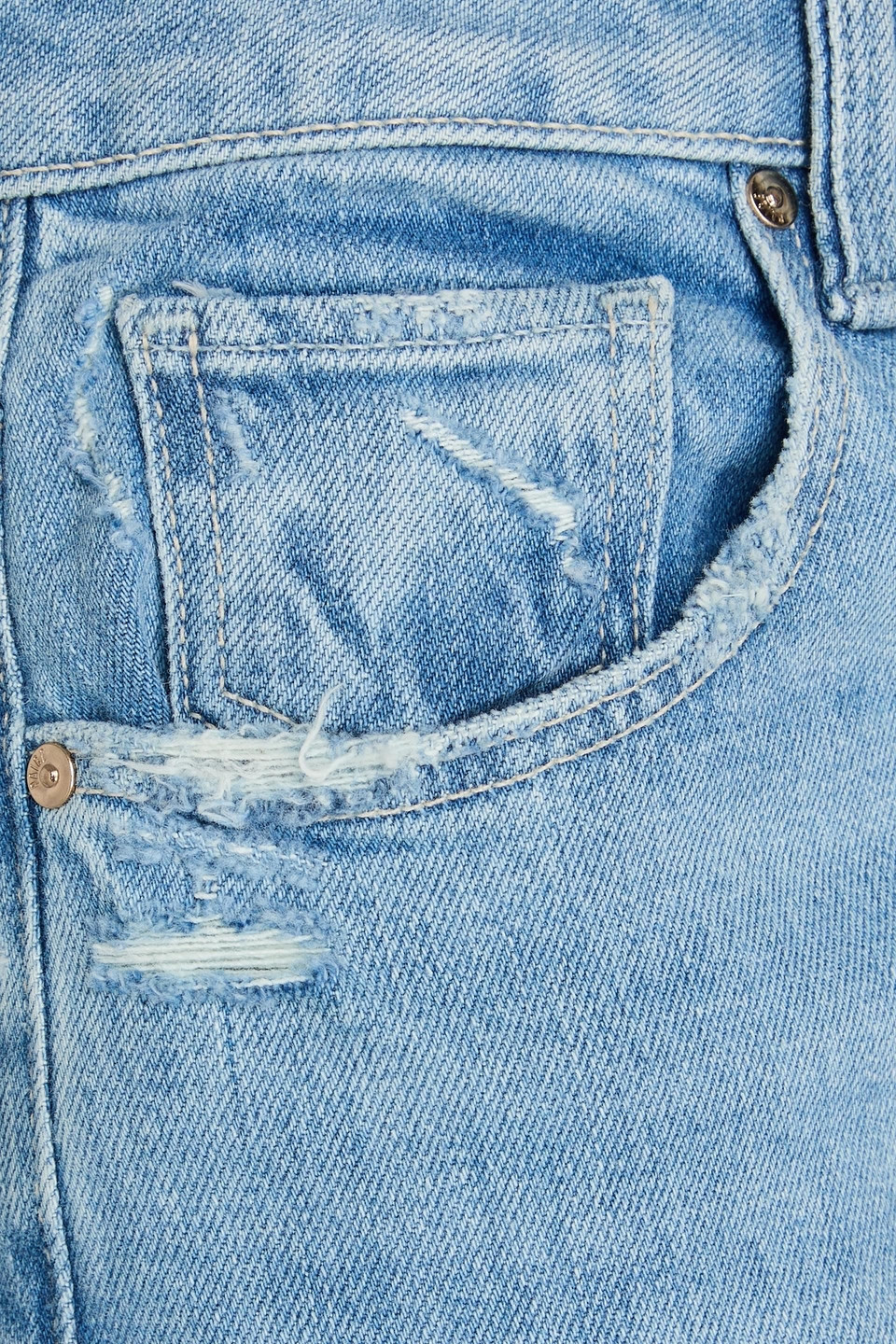 PAIGE STELLA DISTRESSED HIGH-RISE STRAIGHT-LEG JEANS