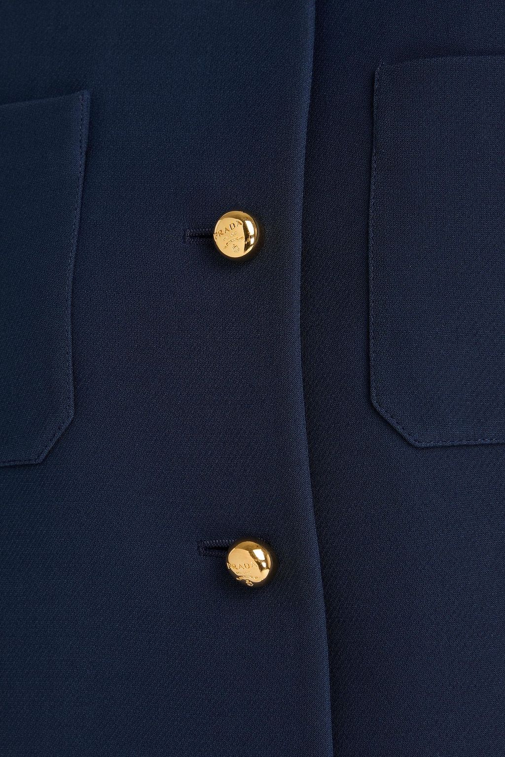 PRADA Cropped wool and silk-blend twill jacket