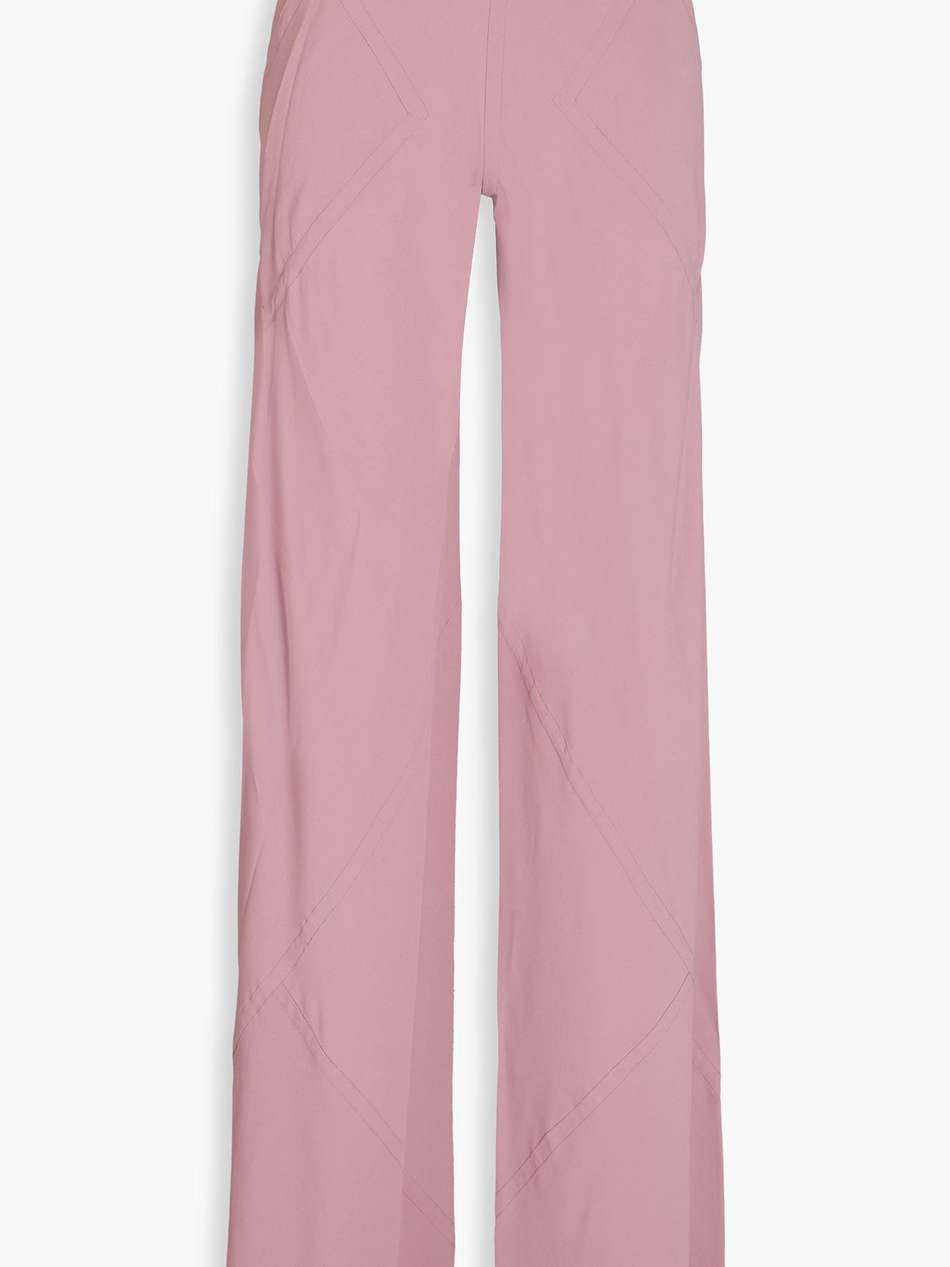 crepe de chine wide-leg pants