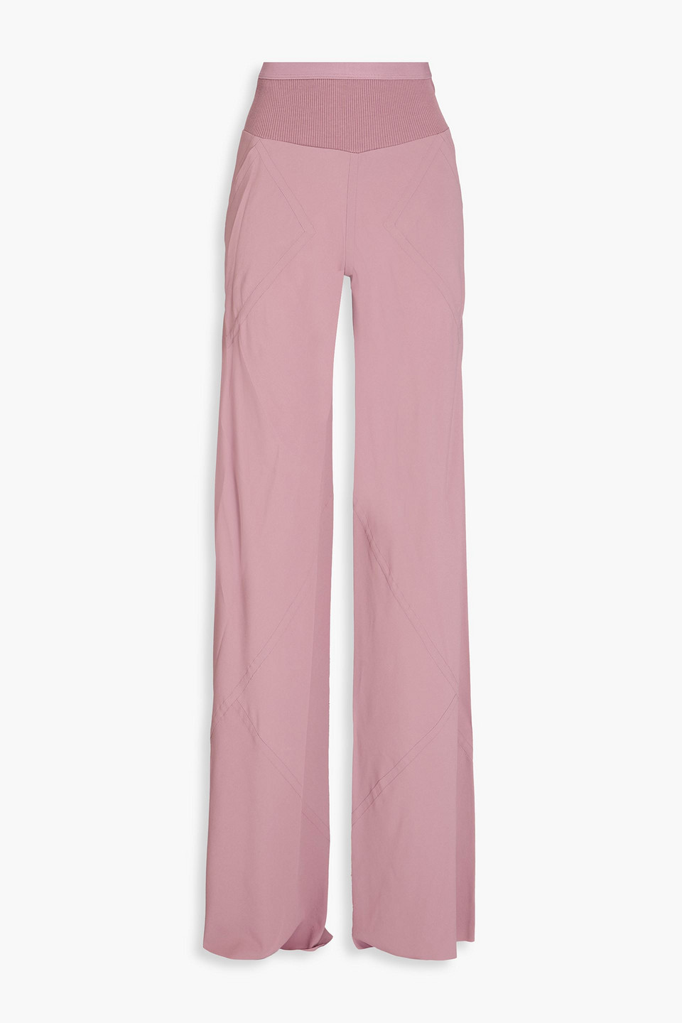 Rick Owens Crepe De Chine Flared Pants In Altrosa