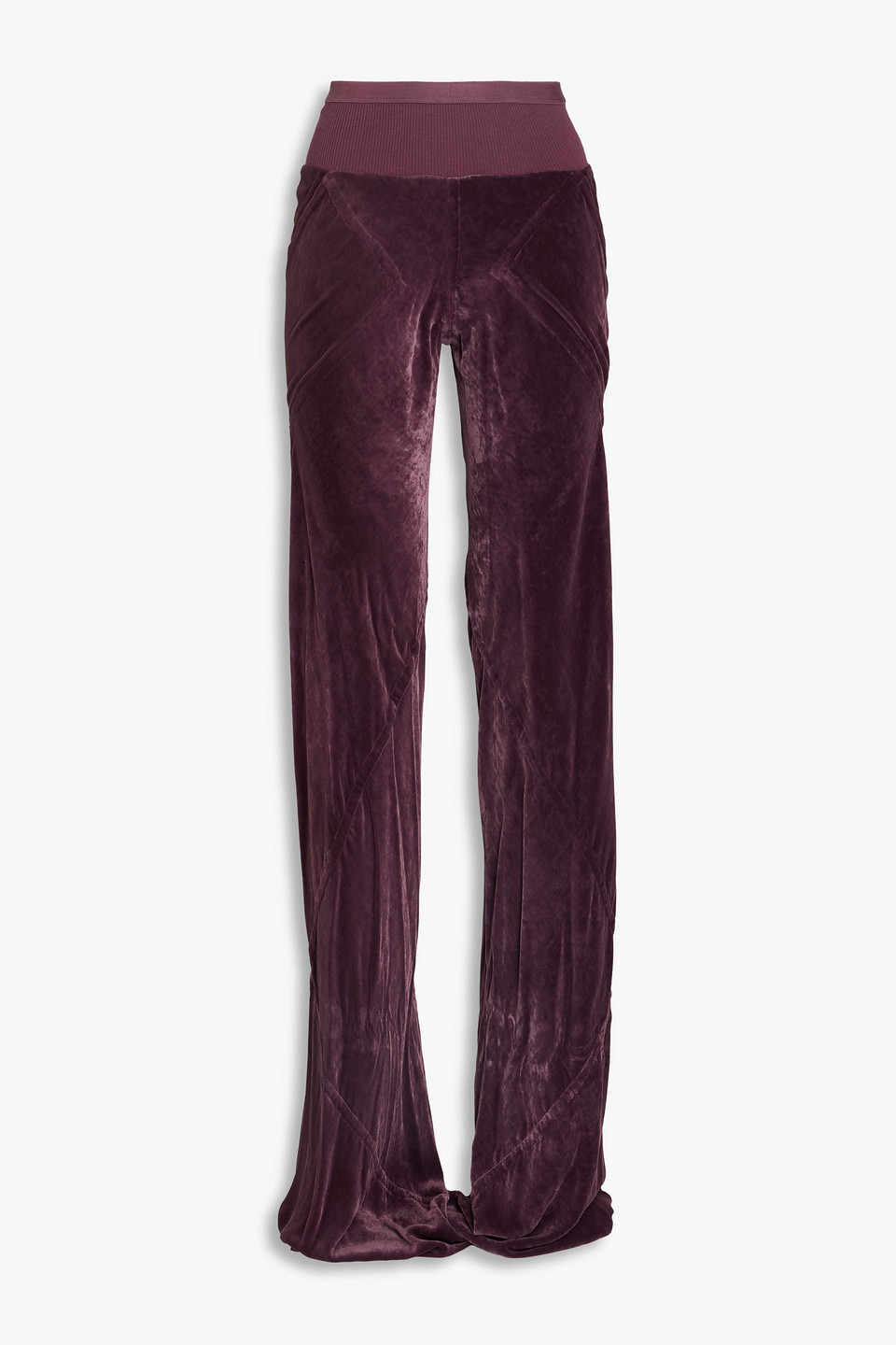 Rick Owens Hose Mit Weitem Bein Aus Samt In Dunkelrosa
