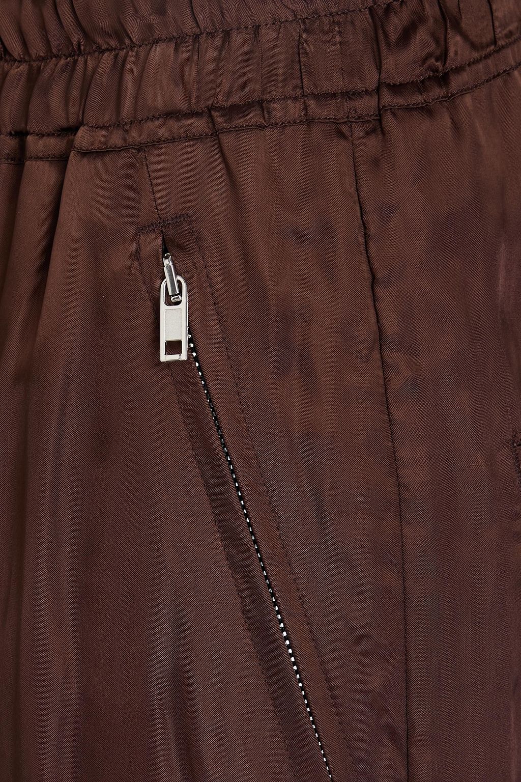 RICK OWENS Cupro-satin track pants